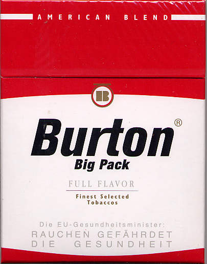 Burton cigarettes big pack full flavor American Blend